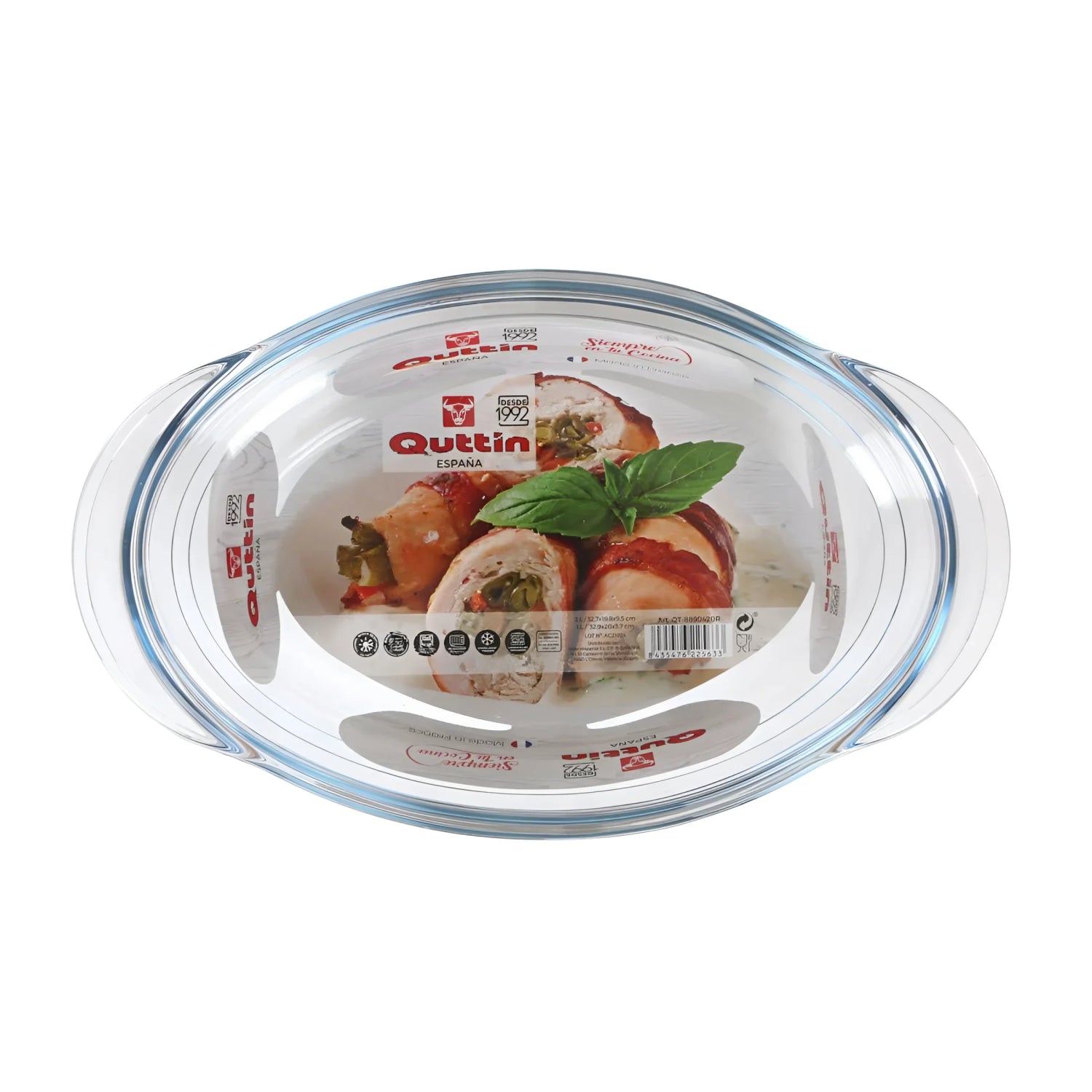 Oven dish casserole with lid 4L Quttin - Oven casserole dish pan