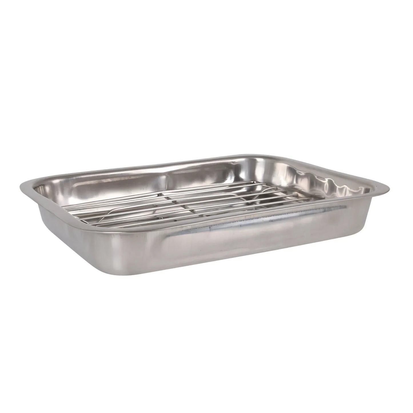 Oven tray Stainless Steel with Grill 32.7x23.5cm Quttin