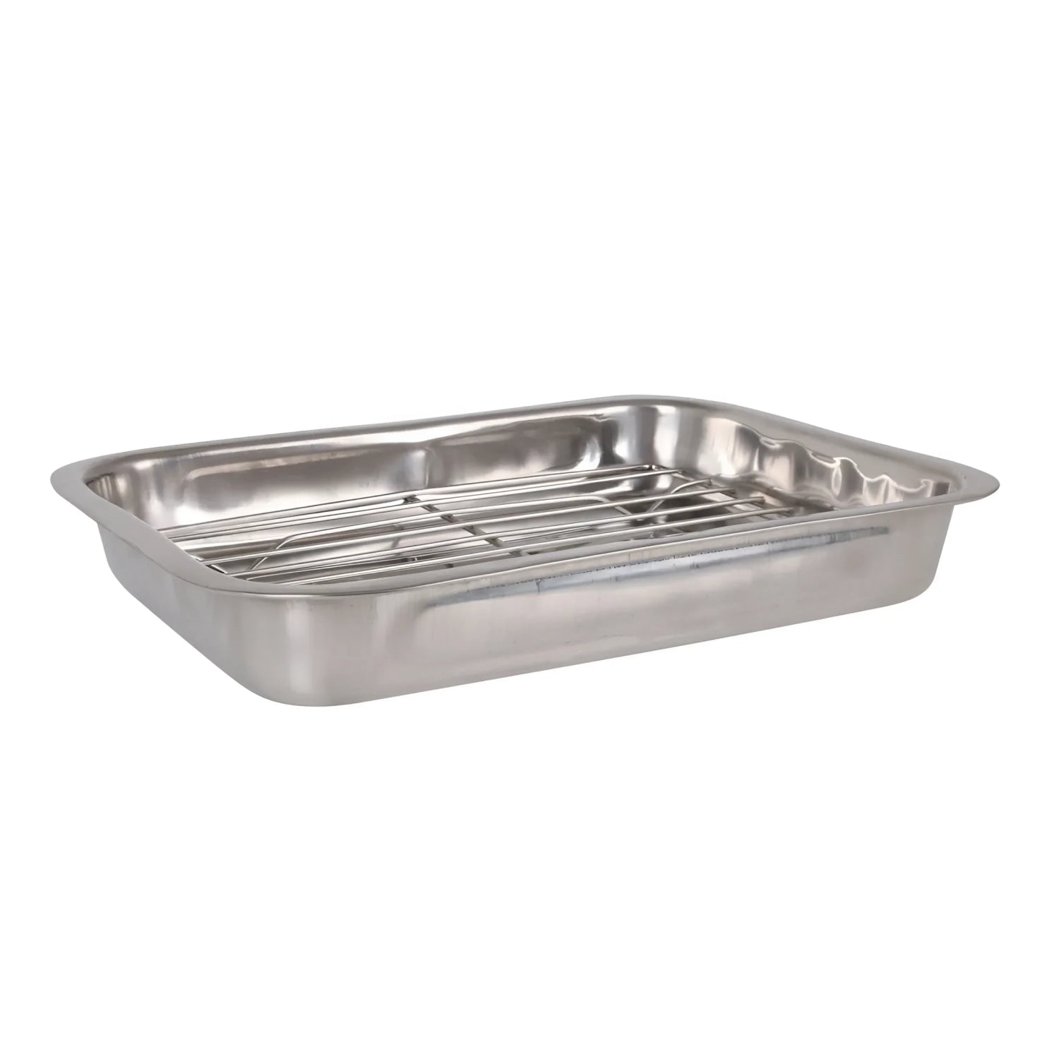 Oven tray Stainless Steel with Grill 32.7x23.5cm Quttin