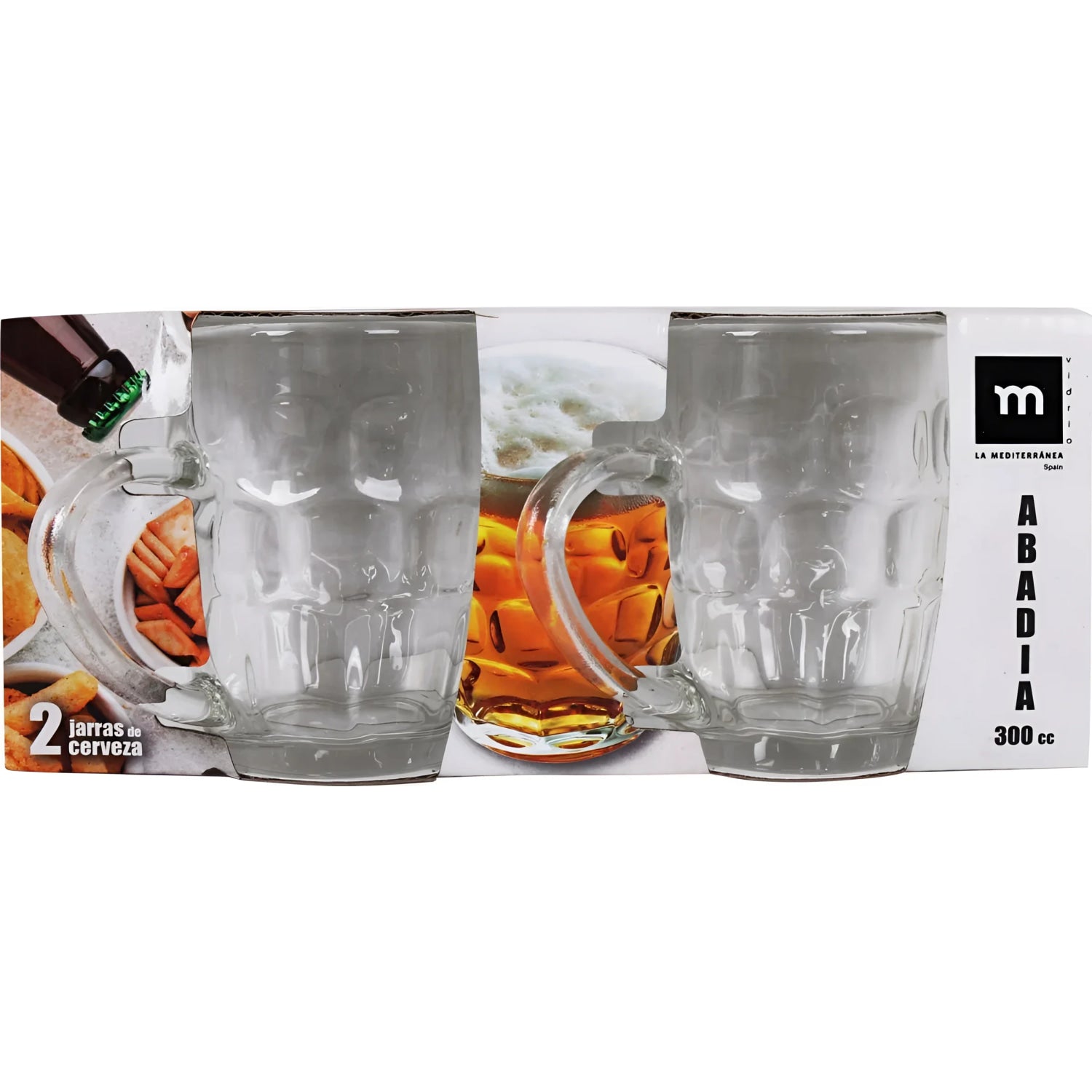 Pack of 2 - 300ml Half Pint Beer Tankards Abadia