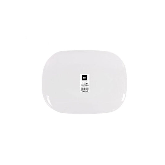 Palaos Tempered Glass opal Dinner plates 30x22cm