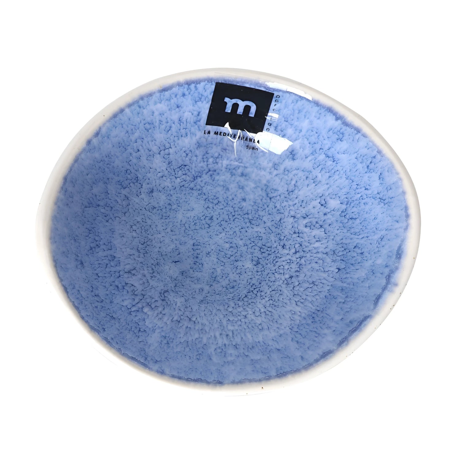 Pica Pica light blue ramekin bowl with fuzzy interior and smooth rim