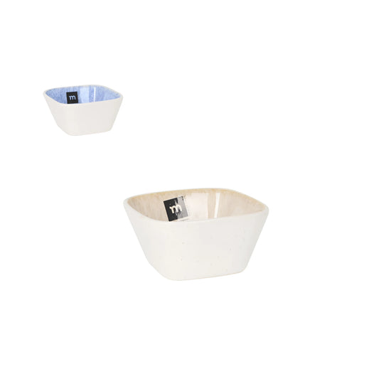 Pica Pica 10x4cm ramekins in white ceramic with blue glaze and black logo tags