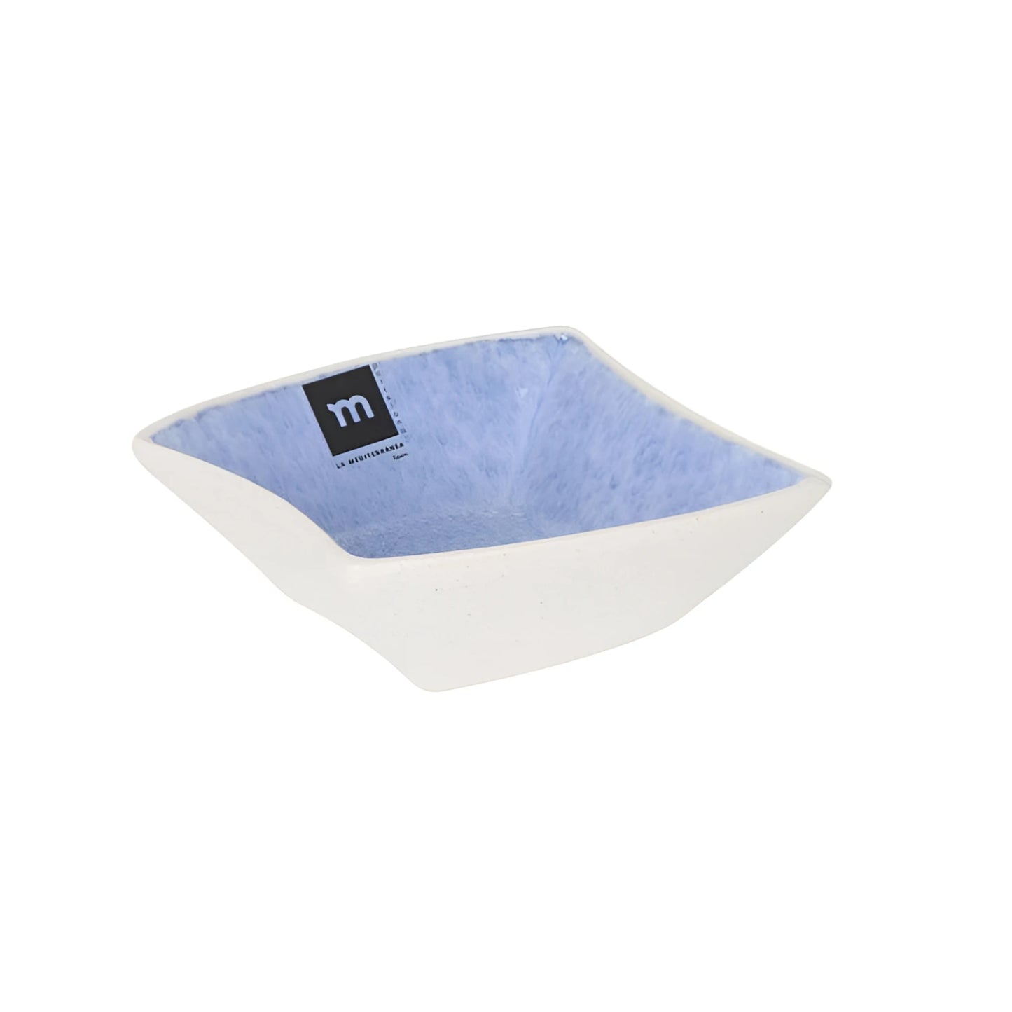 Pica Pica 12x4.2cm ramekin with white exterior and textured light blue interior