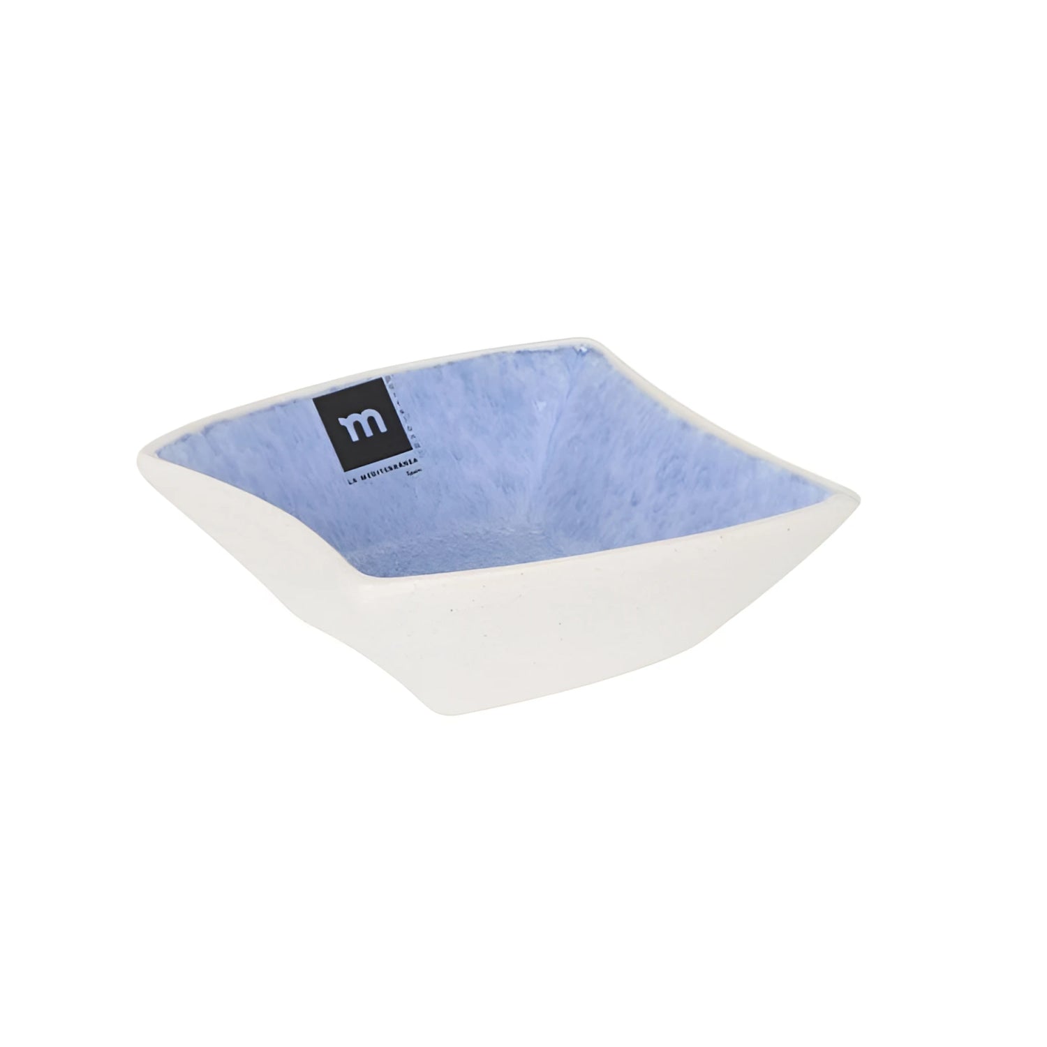Pica Pica 12x4.2cm ramekin with white exterior and textured light blue interior