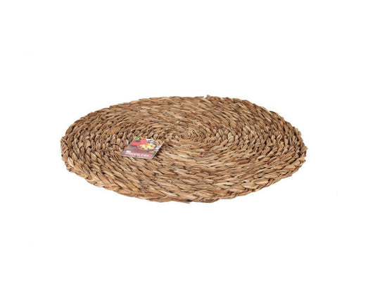 Oval-shaped woven natural fiber placemat on Place Mat Wicker Round 45cm