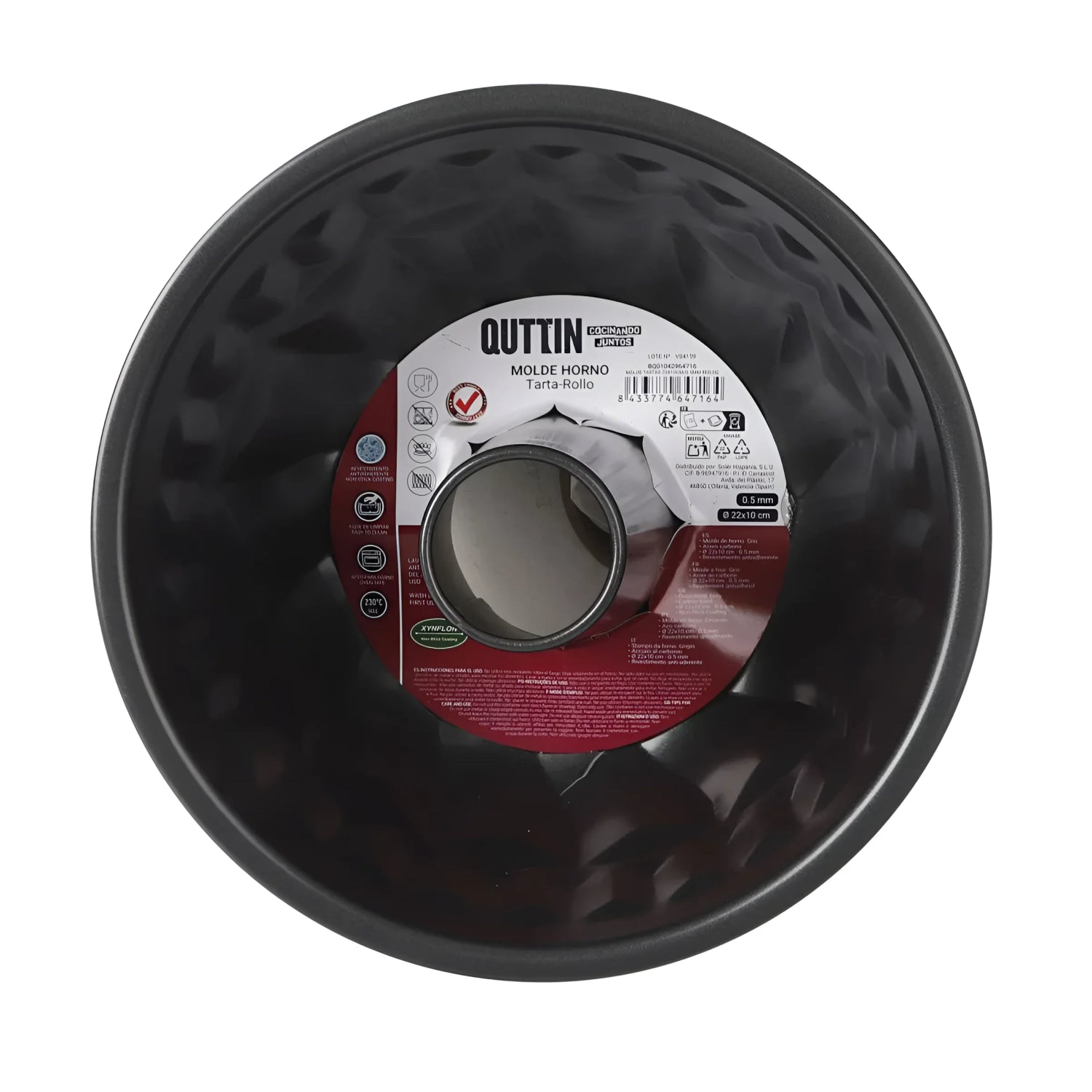 Quttin fluted mould ring tin cake 22x10cm Carbon Steel Non stick coating