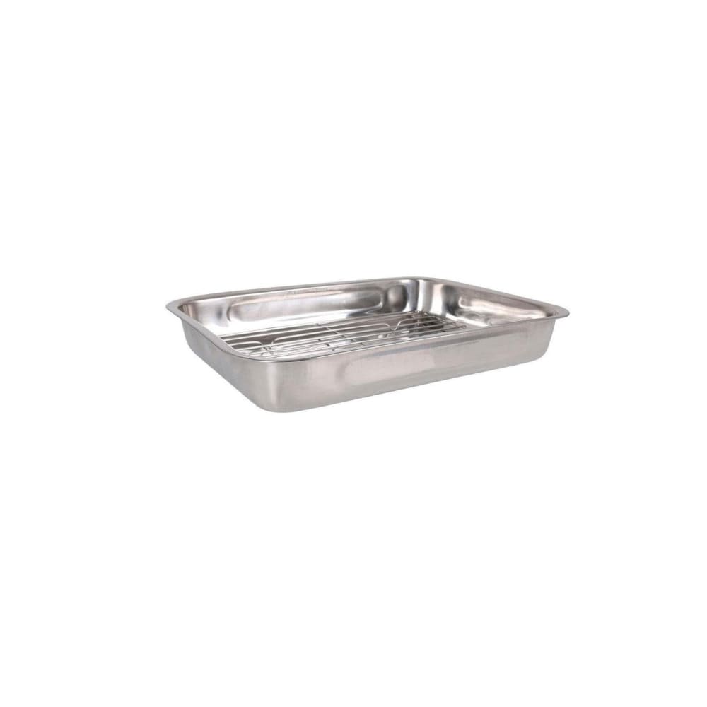 Rectangular oven Tray C/Grill 42 x 31 cm Stainless Steel