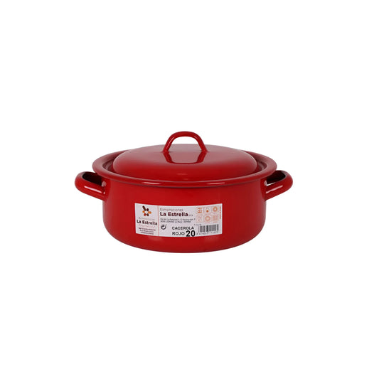 Red Casserole Enameled Steel 20cm La Estrella