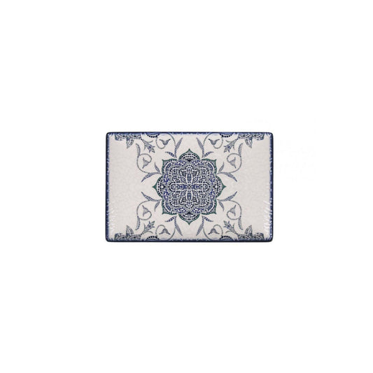 Rosetta rectangular 30x20cm dinner plates Relief Stoneware