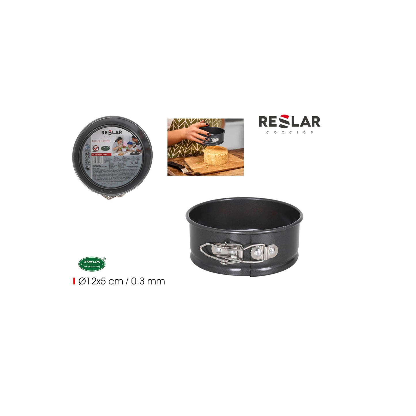 Round Cake Pan Tin Nonstick Removable Bottom Loose Base Baking Bakeware Mold 12x5cm - cake tin