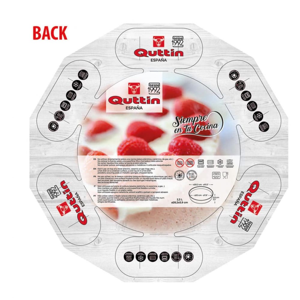 Round Oven dish Tin bakeware roasting 26cm / 2.2L Quttin