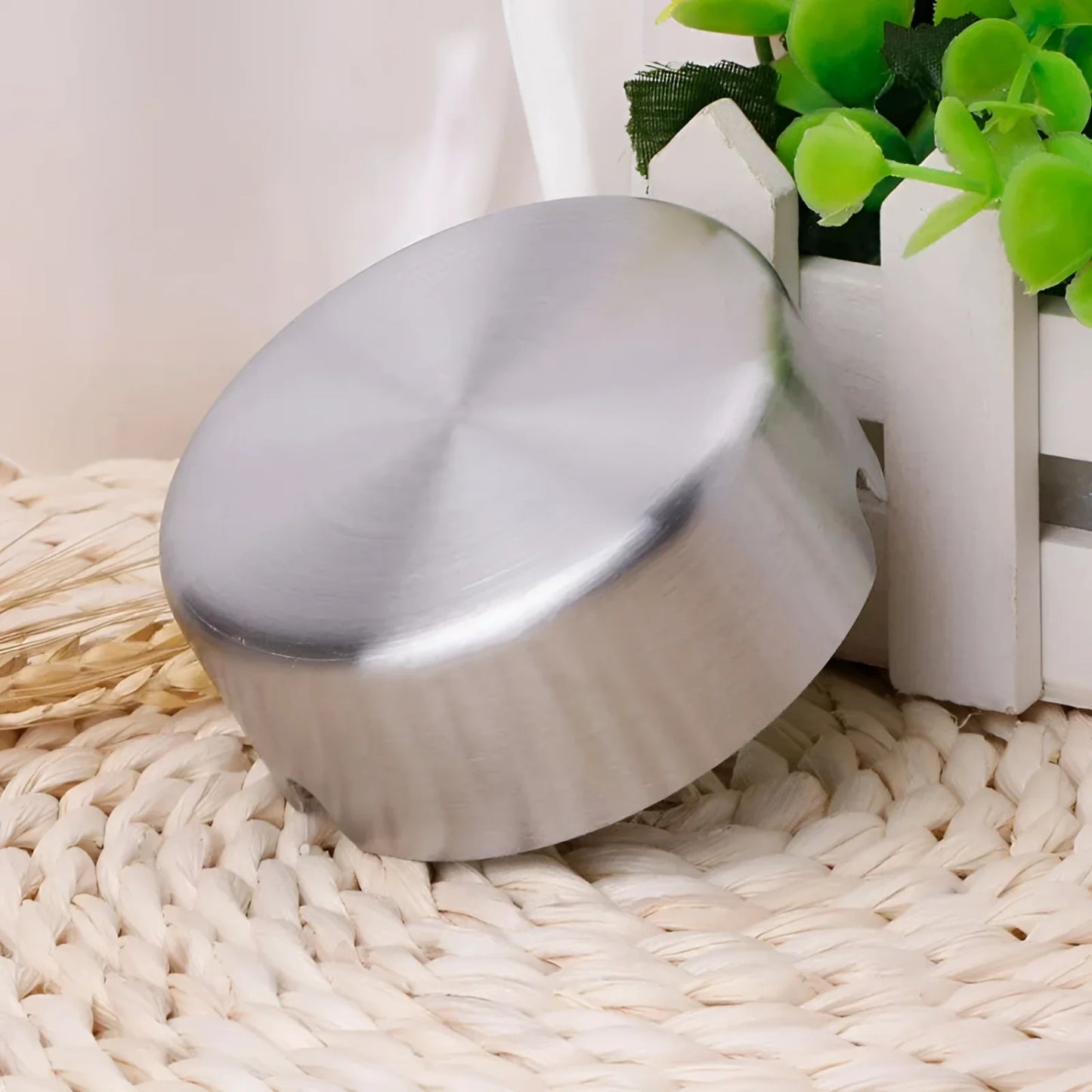 Round Steel Ashtray silver Ash Tray Cigarette Smoking Home Pub Garden