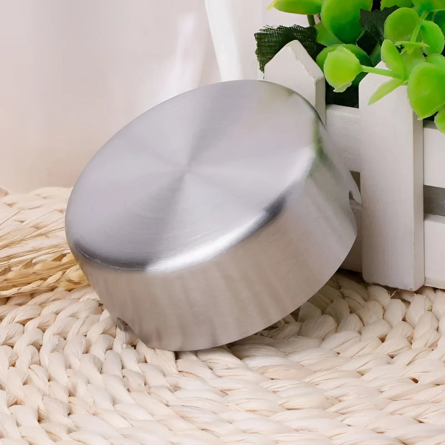 Round Steel Ashtray silver Ash Tray Cigarette Smoking Home Pub Garden