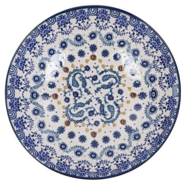 Azores 21cm pasta bowl Stoneware blue textured design curry rice stew tapas dish