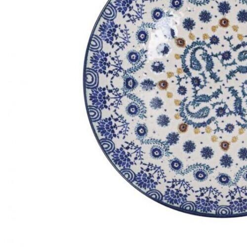 Azores 21cm pasta bowl Stoneware blue textured design curry rice stew tapas dish