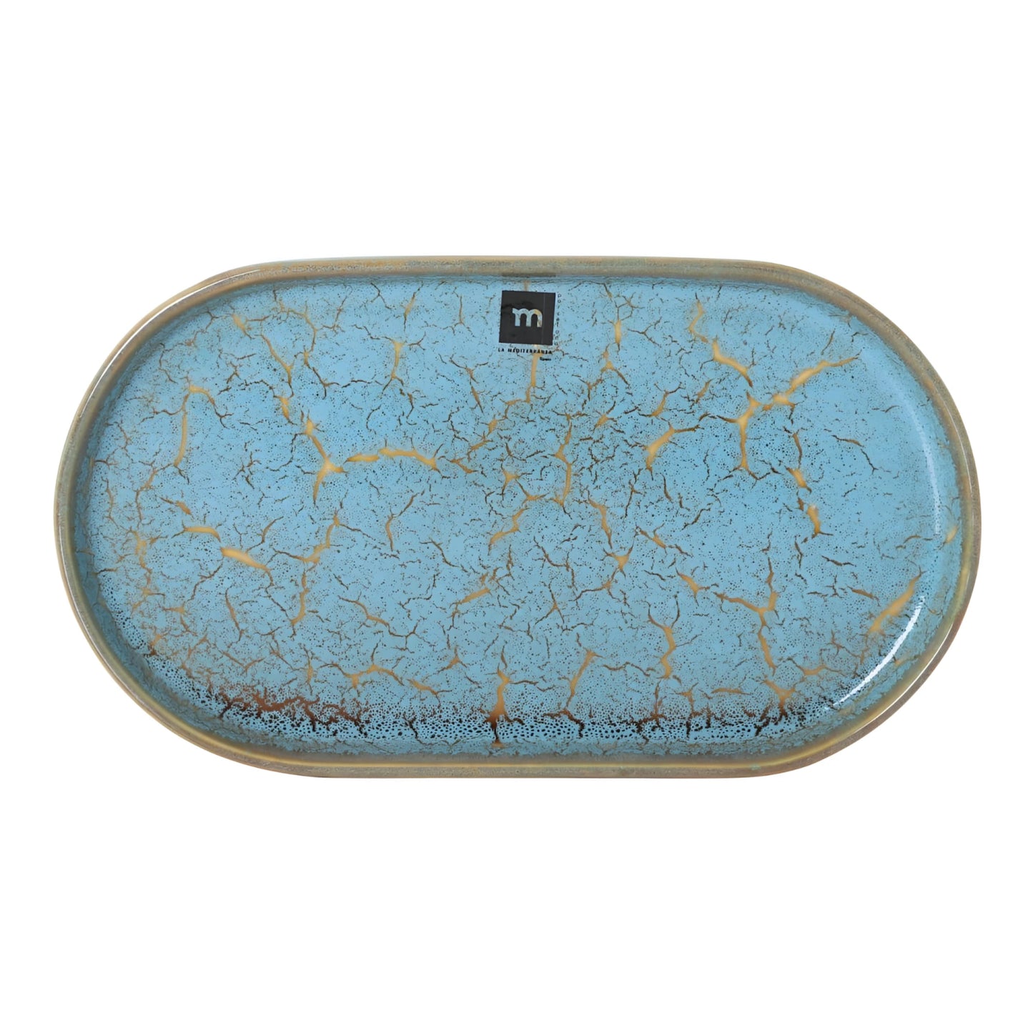 Scratch Blue 31x17.5x2.8cm Oval Dish