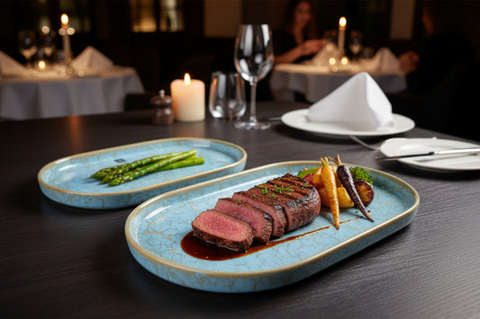 Scratch Blue 35.7x20.5x3cm Oval Dinner plate