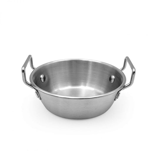 Stainless steel 12cm My Bar tapas deep pan with dual handles