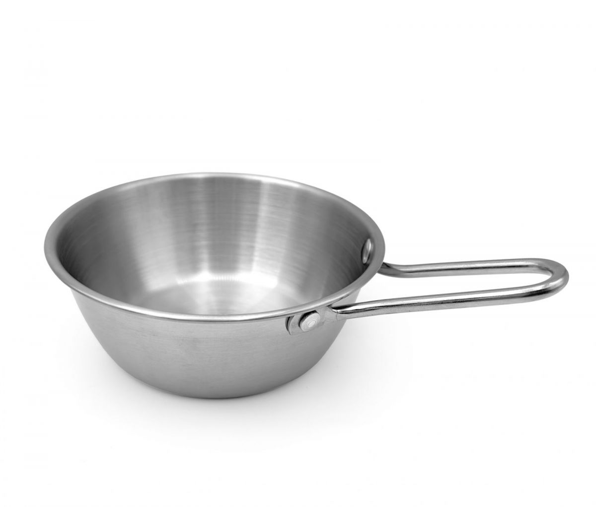 Silver stainless steel 14cm My Bar frying pan with measuring cup