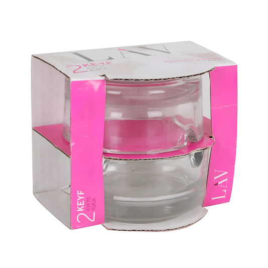 SET 2 ROUND ASHTRAYS 7.5CM KEYF