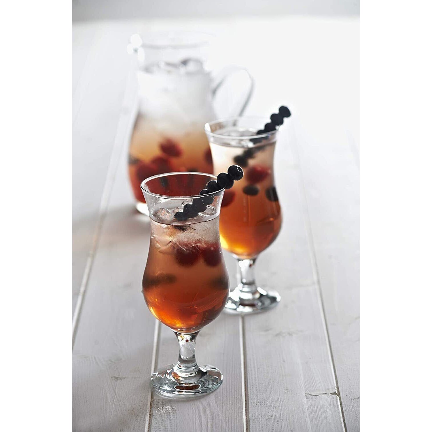 Set Of 2 Hurricane Pina Colada Glasses Cocktail Drinks Bar Entertain Glassware