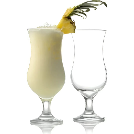 Set Of 2 Hurricane Pina Colada Glasses Cocktail Drinks Bar Entertain Glassware