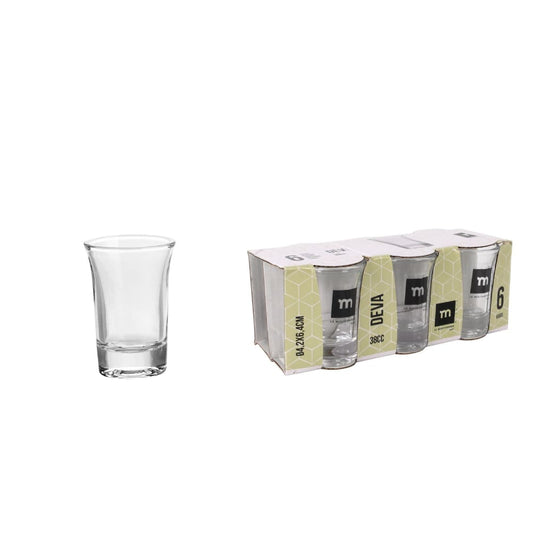 Shot glasses 38ml DEVA pack of 6