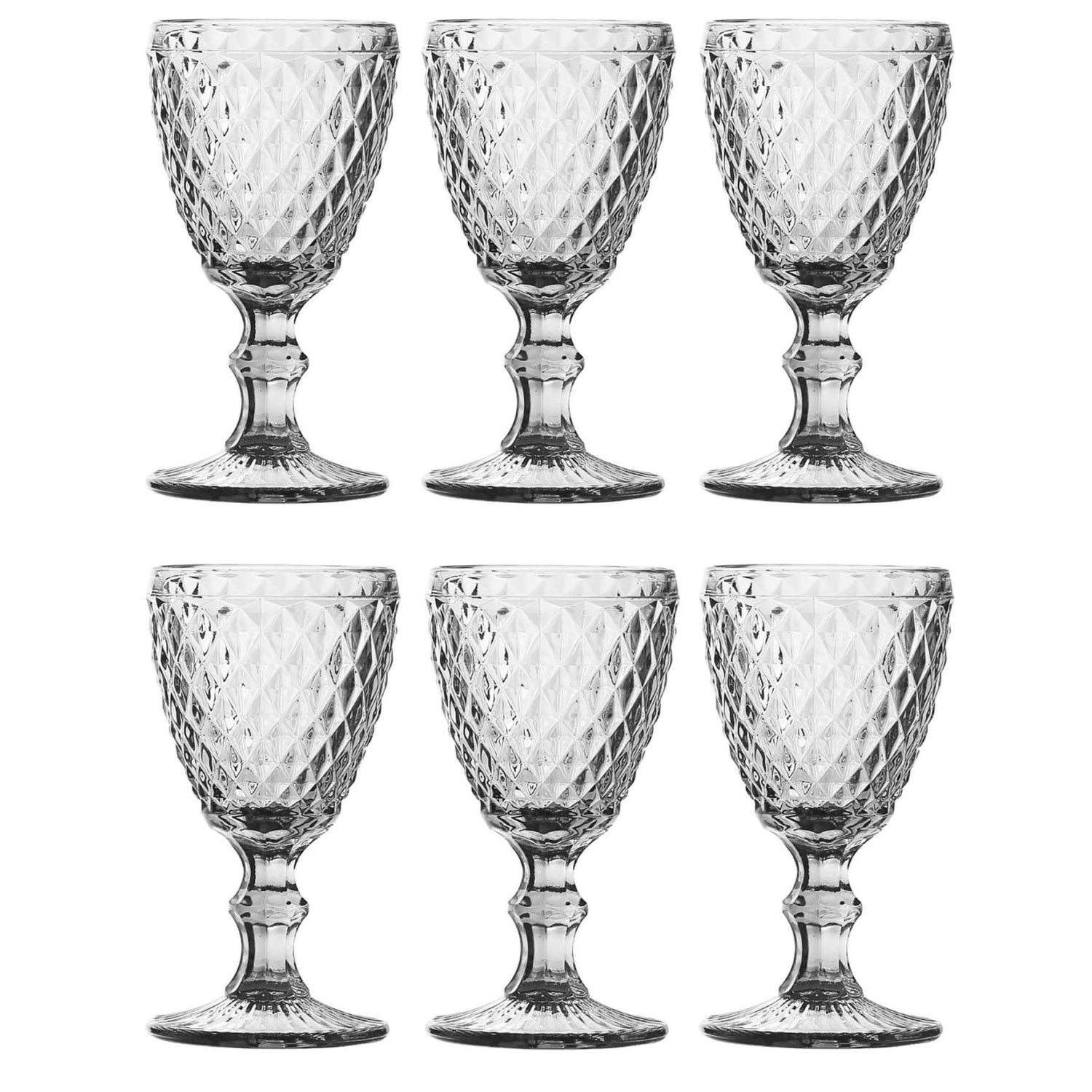 SIDARI CLEAR Vintage RED WINE GLASSES 350ml