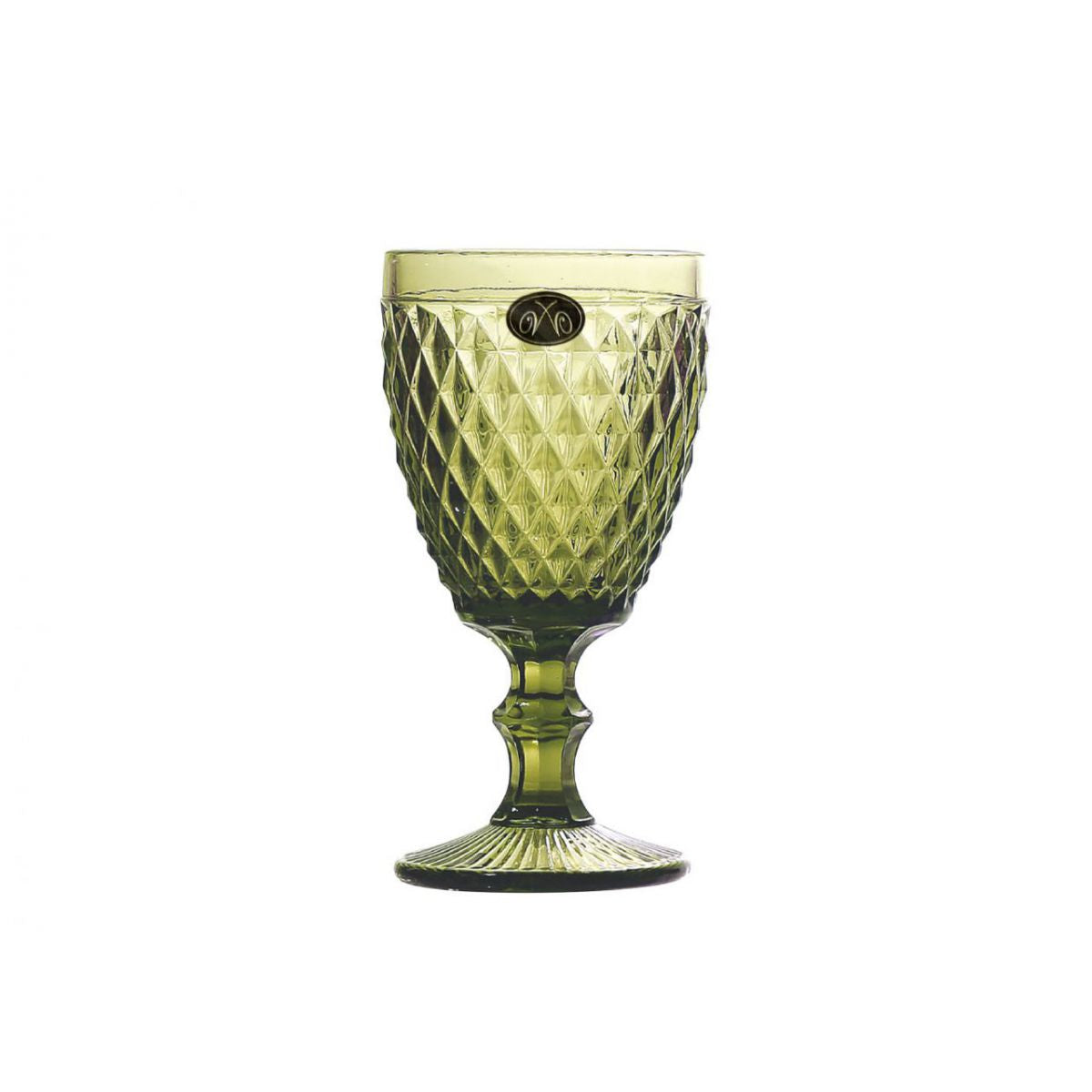 Sidari Green red wine glasses 350ml diamond vintage Anais
