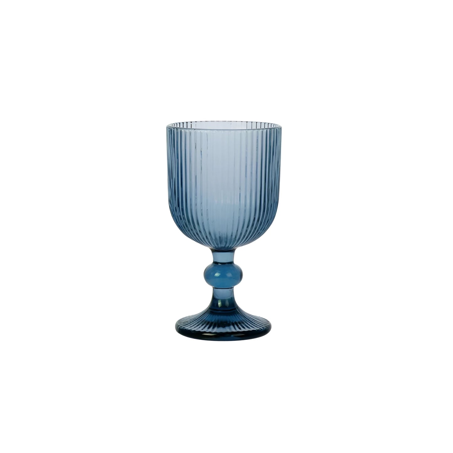 Sonella Blue Wine glasses 360ml embossed glassware stemware
