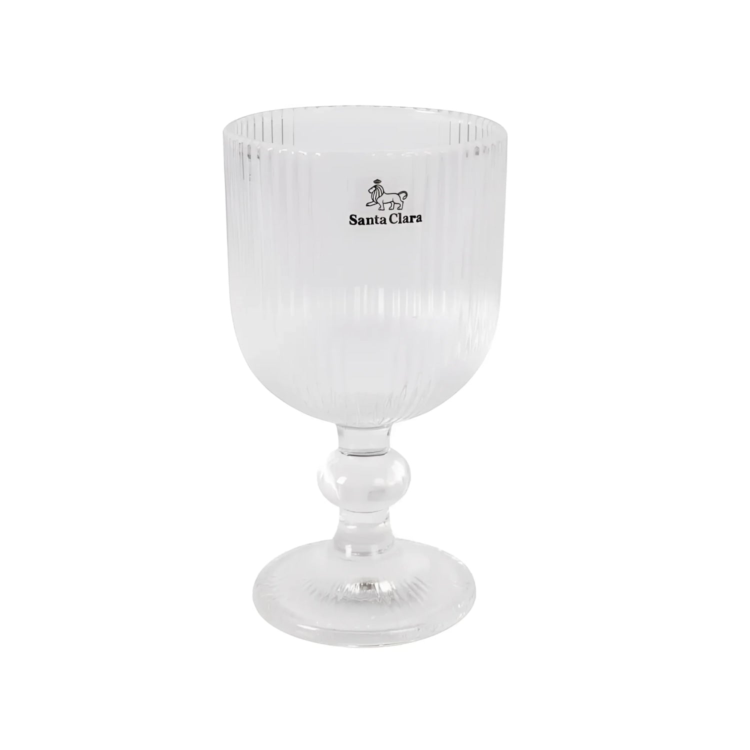 Sonella Clear Wine glasses 255ml embossed striped vintage glassware