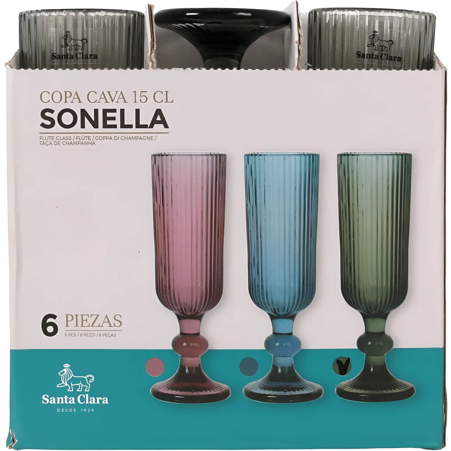 Sonella Green Champagne flutes 150ml