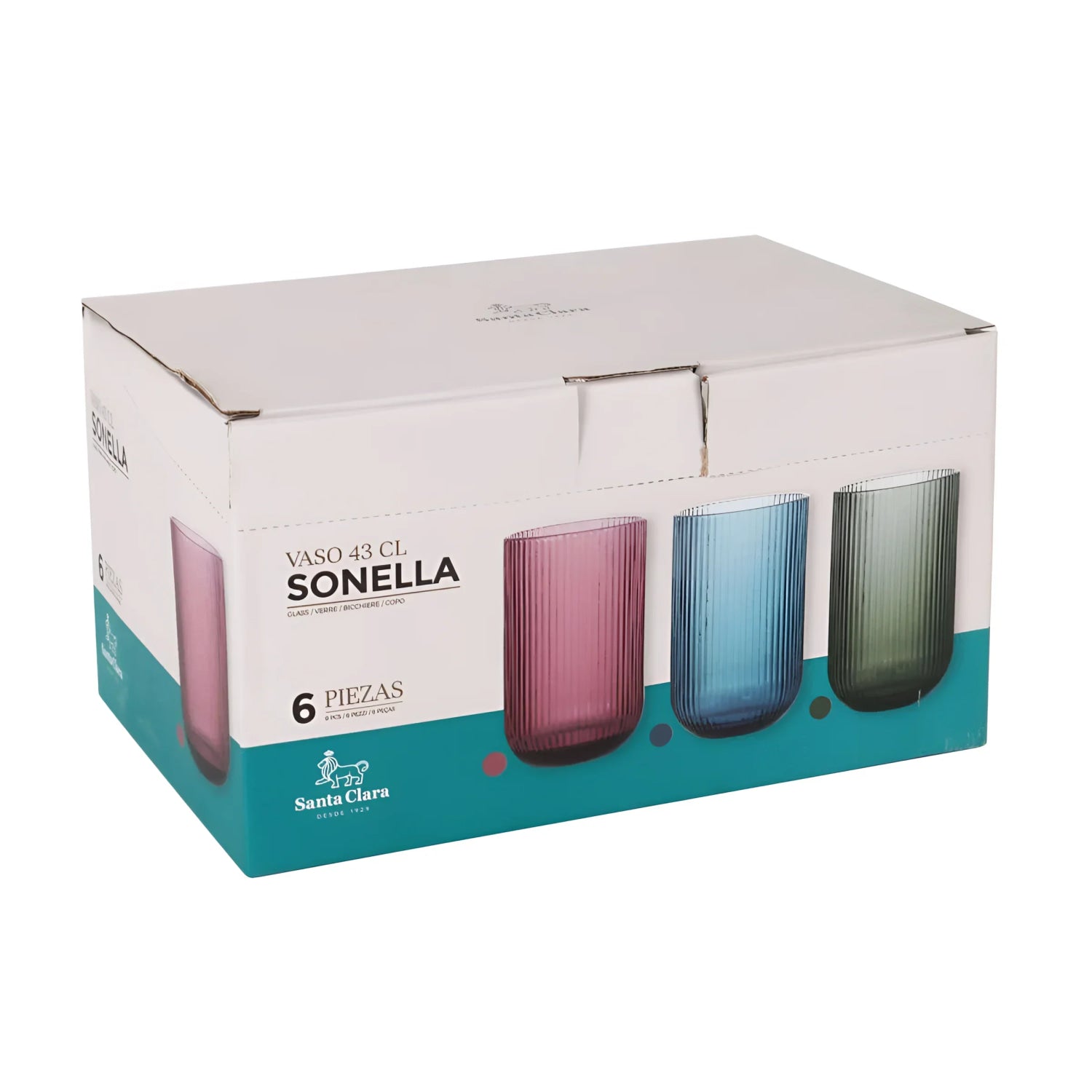 Sonella Green Highball drinking glasses 430ml