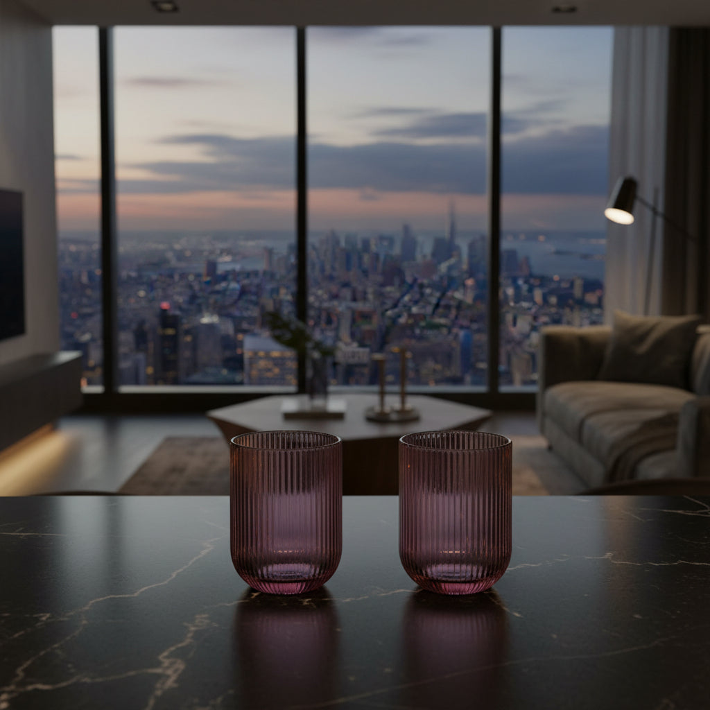 Sonella Purple drinking glasses 270ml
