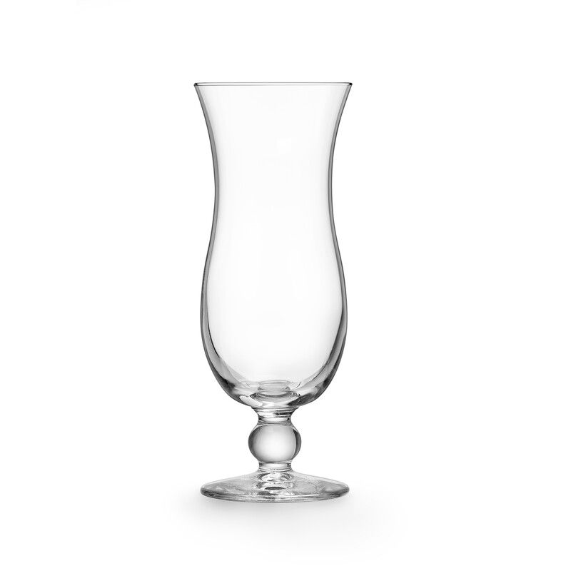 Clear glass hurricane cocktail or dessert glass with short stem for Specials Cocktails 440ml Royal Leerdam