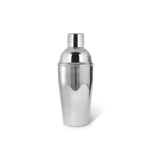 Shiny silver stainless steel cocktail shaker 550ml My Bar Gourmet for mixing drinks