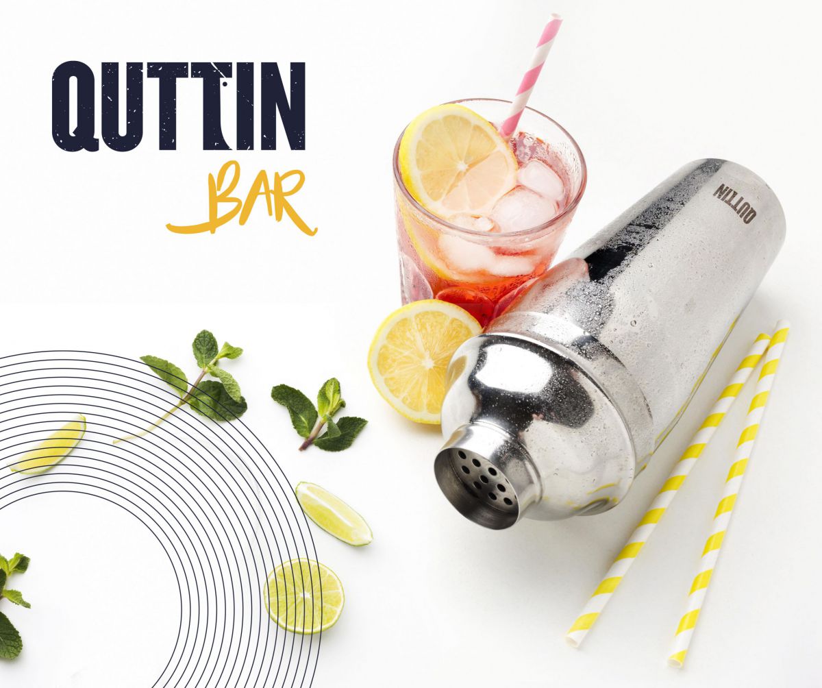 Stainless steel cocktail shaker 750ml Quttin Bar for professional bartending and mixing