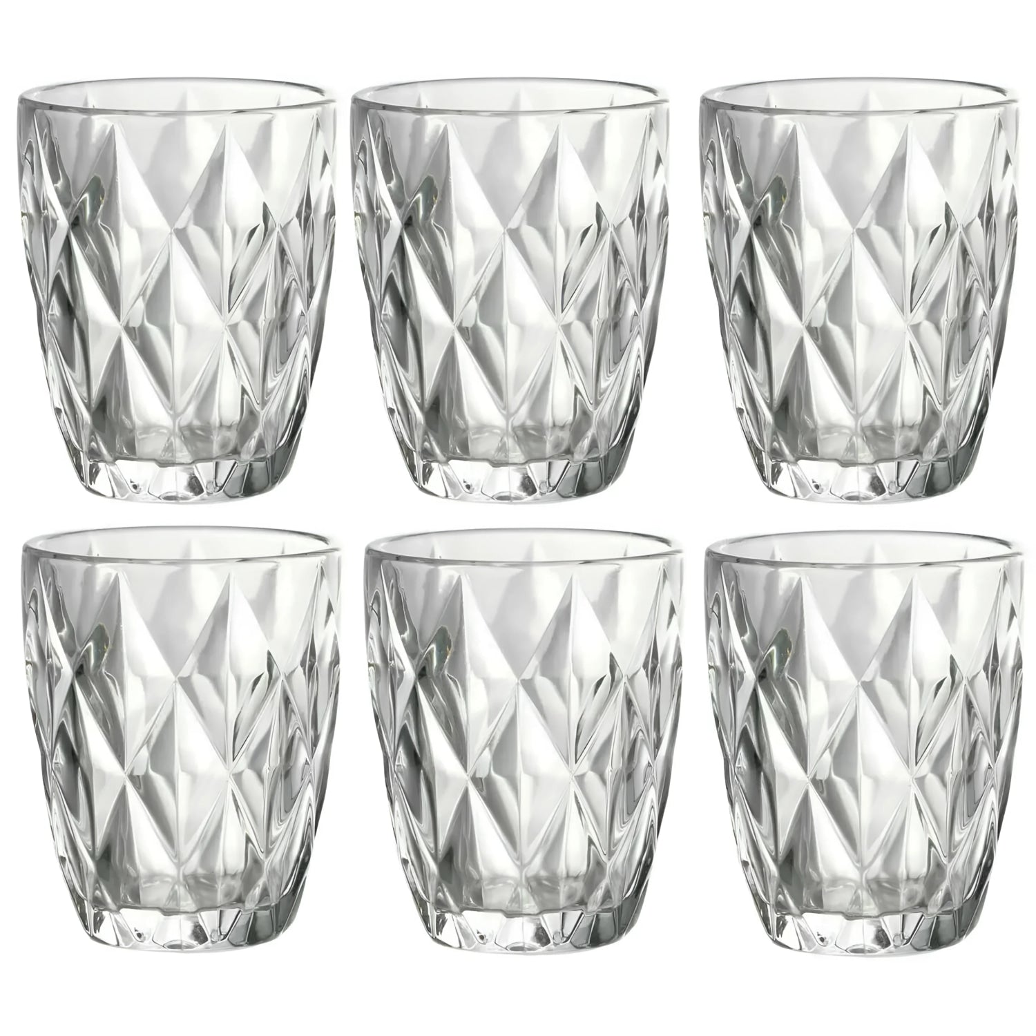Syros Clear Tumblers 270ml vintage diamond drinking glasses