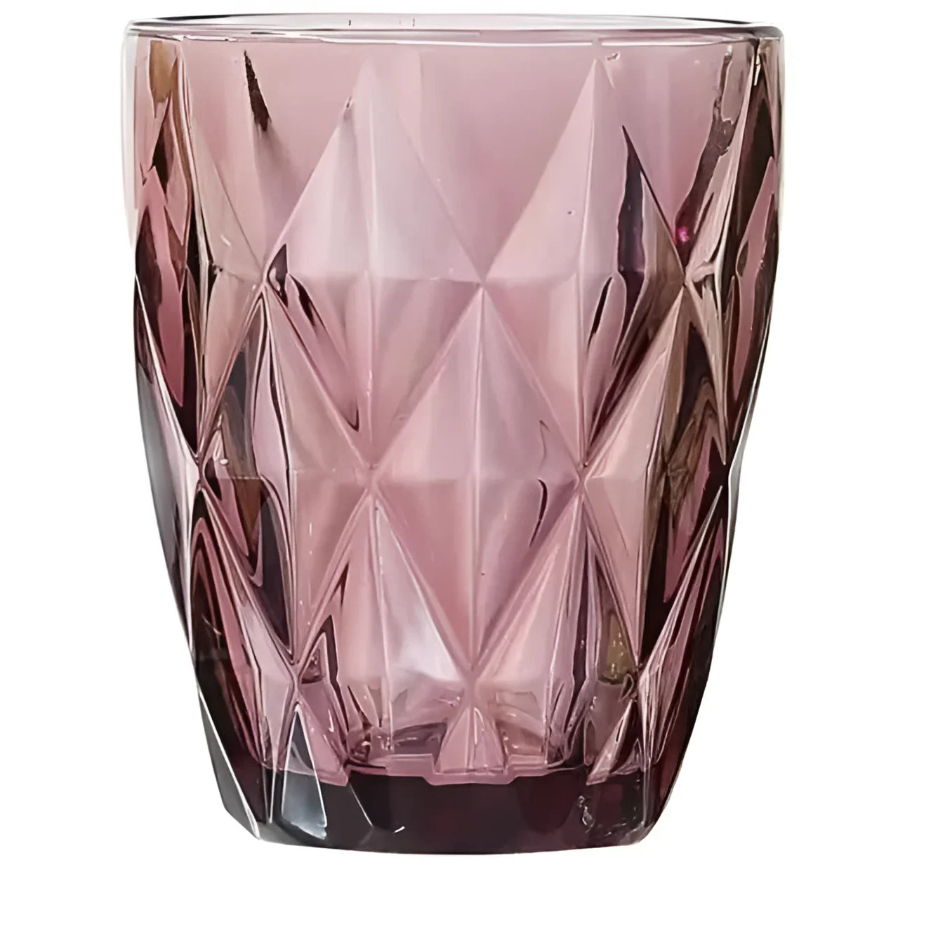 Syros pink Tumblers 270ml vintage diamond drinking glasses