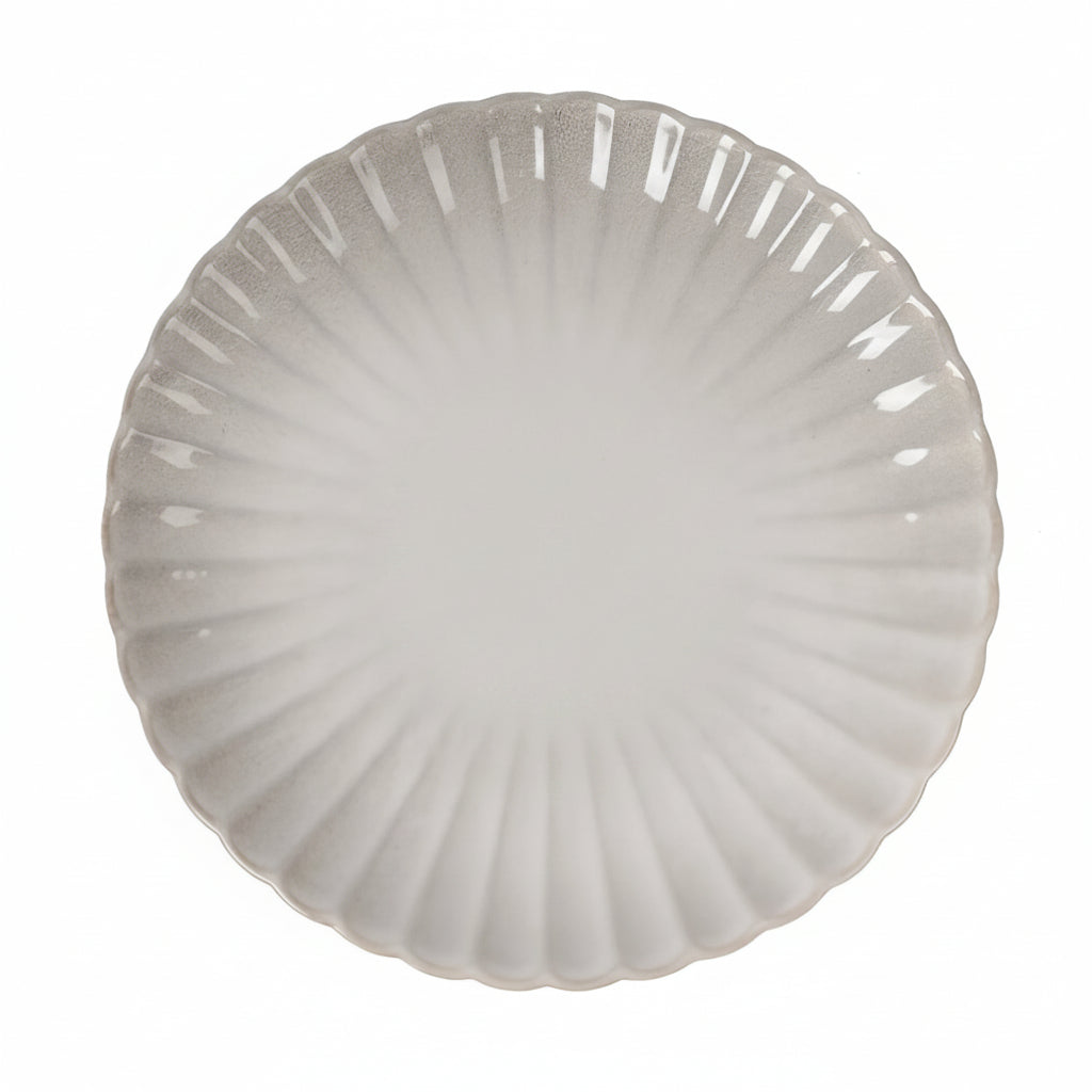 Talaier Scallop 25cm Dinner plate grey Vintage Stoneware