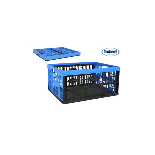 Tontarelli – Folding Box 32L crate– 47.5 x 35 x 23,6 cm voilа Blue/Black