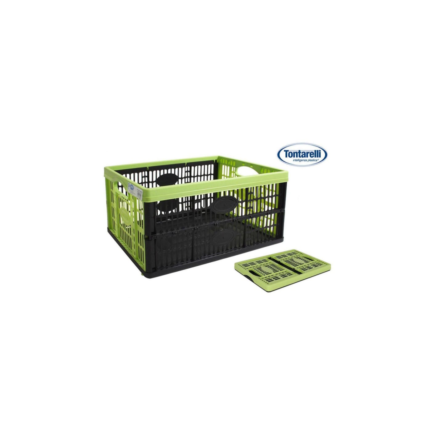 Tontarelli – Folding Box 32L crate – 47.5 x 35 x 23,6 cm voilа Green/Black