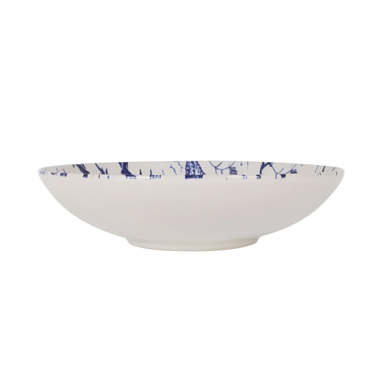 Tuile 6pcs Embossed Stoneware DINNER SET blue dinner plates set