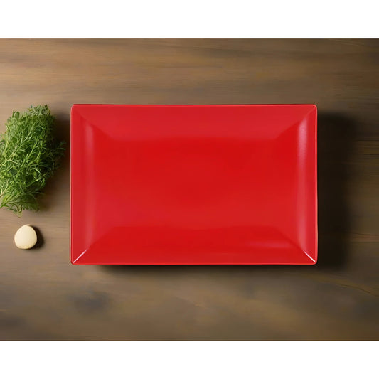 Vendome rectangular 30x20cm Dinner plate Red Stoneware