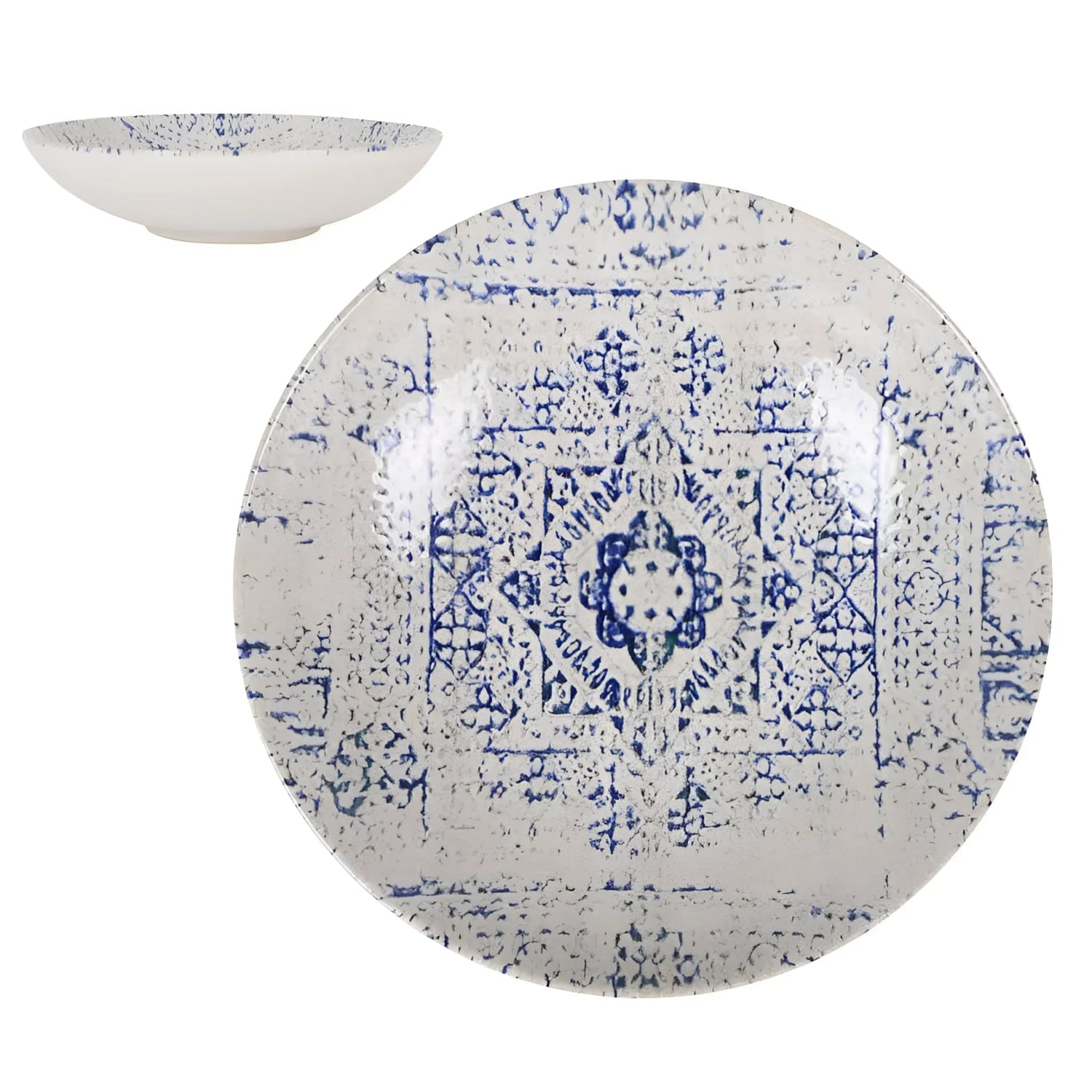 Virso Caspio Stoneware pasta bowl deep dinner plates 21cm