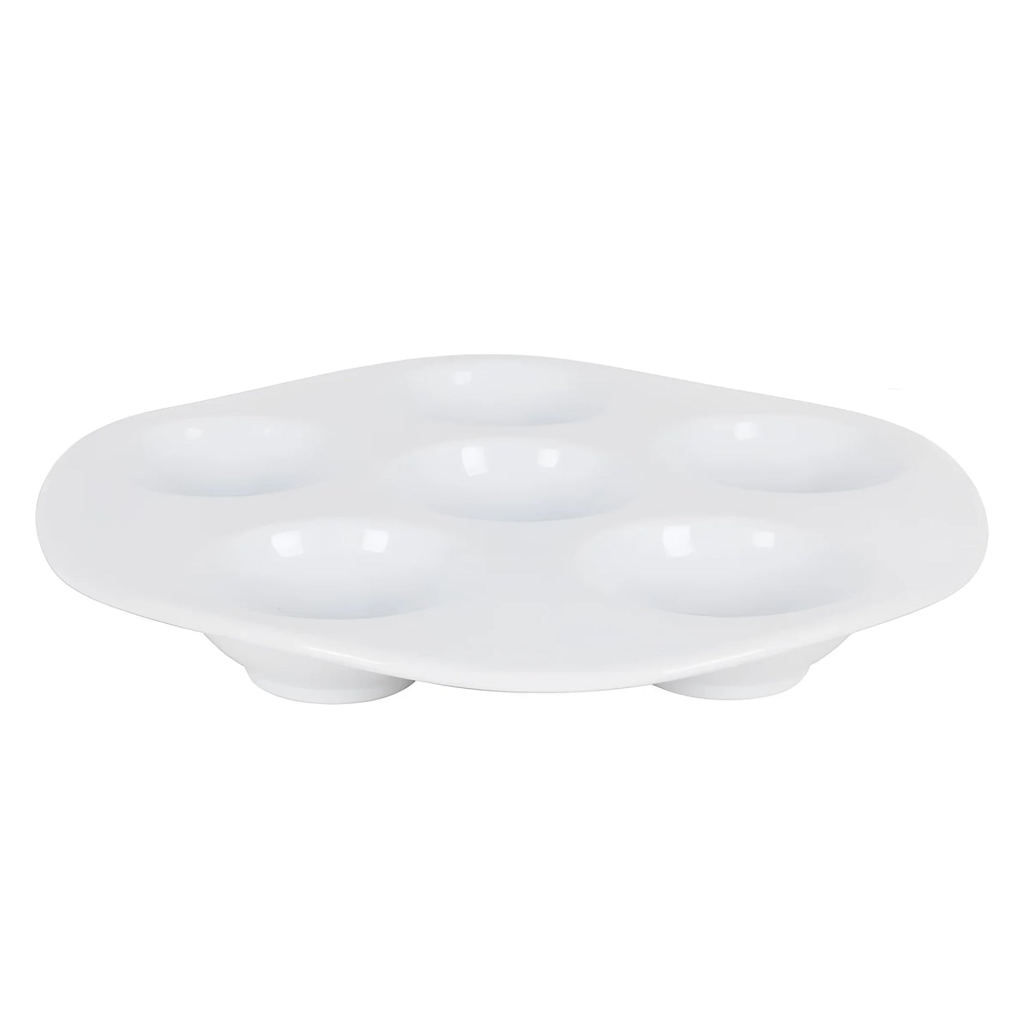 White Porcleain degustation tapas tasting Serving dish 6 compartments 28cm