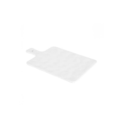 White porcelain Tapas tray dish with handle 33x21cm