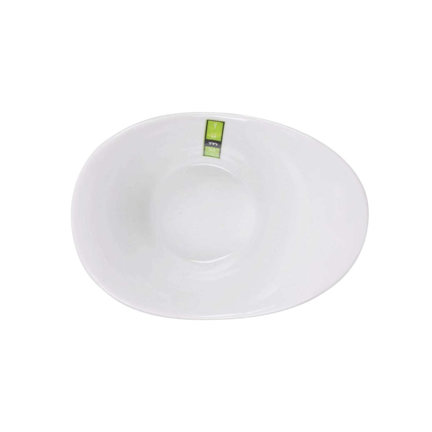 Yummy White porcelain salad bowl 18.4x13x7.3cm