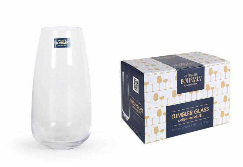 Bohemia Crystal cocktail gin HIGHBALL drinking glasses Lead Free Alizee